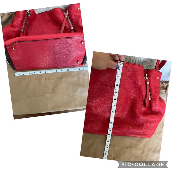BURBERRY Maiden Tote Leather & House Check Canvas w/ Dust Bag. - Picture 7 of 17